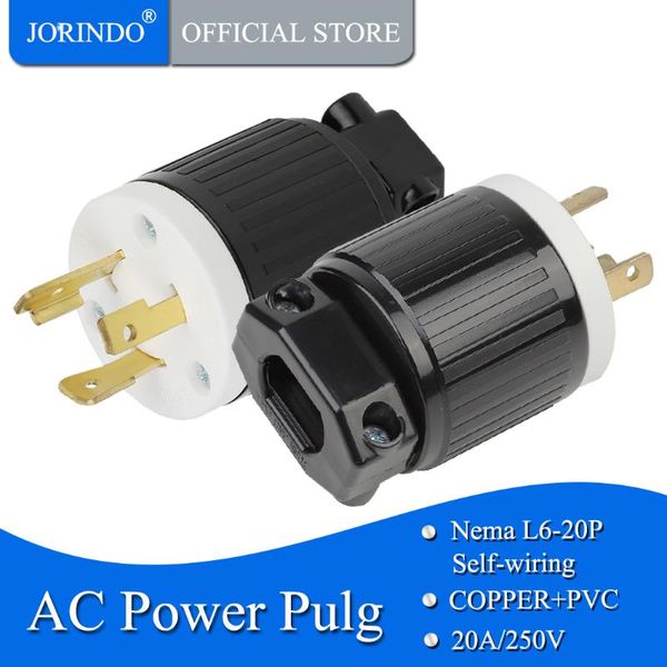 

smart power plugs jorindo nema l6-20p american standard self-wiring plug,american 3 pin male industrial level plug,20a 250v