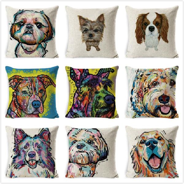 

cushion/decorative pillow animal cushion cover dog for children decoration case sofa throw car chair home decor funda cojin
