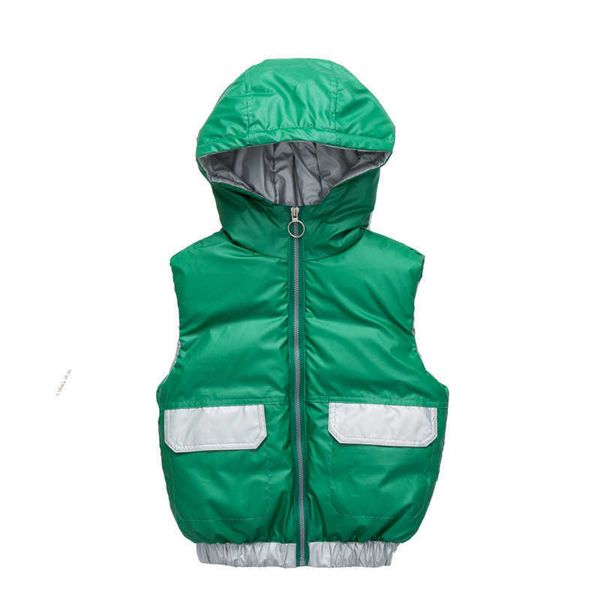 

winter 4 6 8 10 12 years disposable waterproof hooded duck down sleeveless coat vest waistcoat for kids baby girls boys 210529, Camo