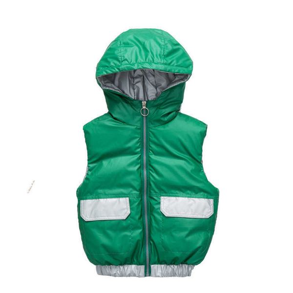 Inverno 4 6 8 10 12 anni monouso impermeabile con cappuccio in piumino d'anatra senza maniche cappotto gilet gilet per bambini neonate ragazzi 210529