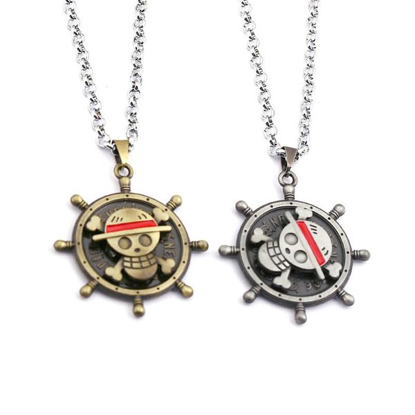 

pendant necklaces anime one piece fashion trendy monkey d. luffy o chain necklace, Silver