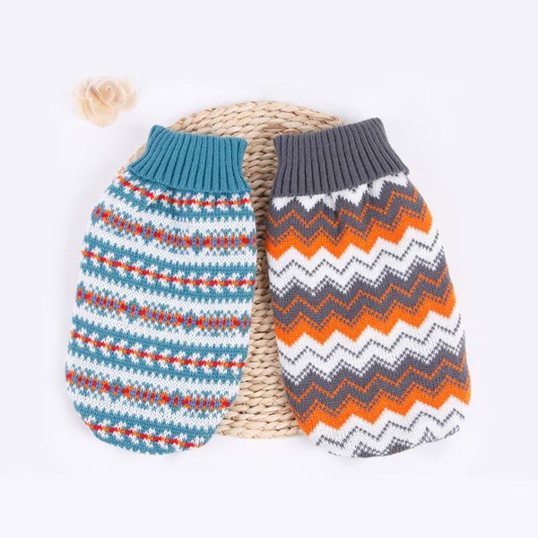

dog apparel pet clothes sweater autumn winter knitted pullover for small dogs cats warm coat costume