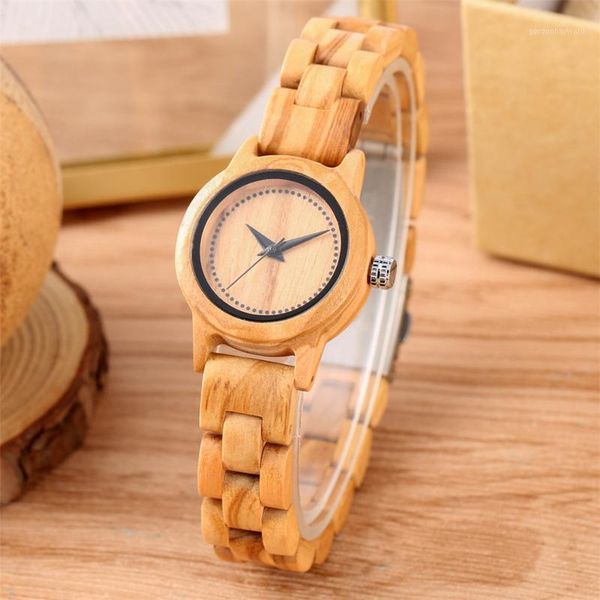 

slim wooden bangle watch quartz women's wristwatch black dots analog minimalist dial full wood female bracelet watches gifts wristwatch, Slivery;brown