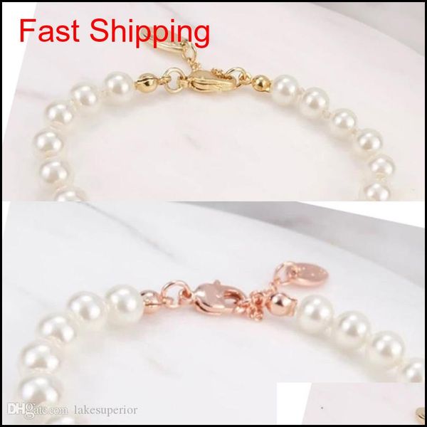 

4 colors pearl beaded bracelet women rhinestone obit bracelet gift for love girlfriend fashion qylcve new_dhbest, Black