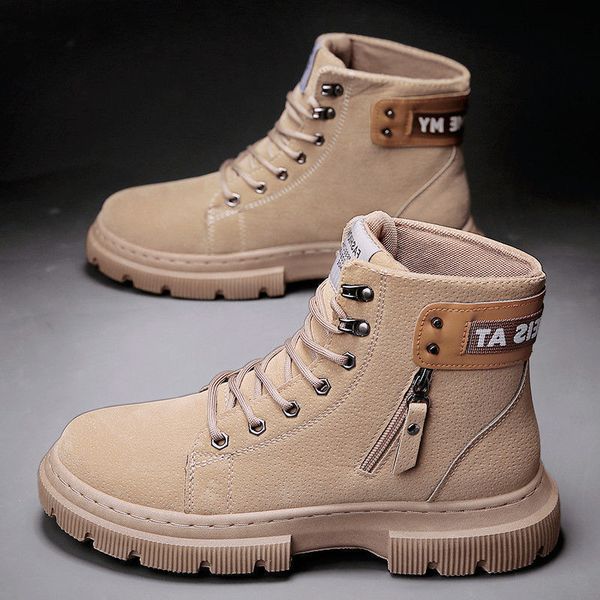 

martin shoes autumn work clothes boots new high men's short military special, Black