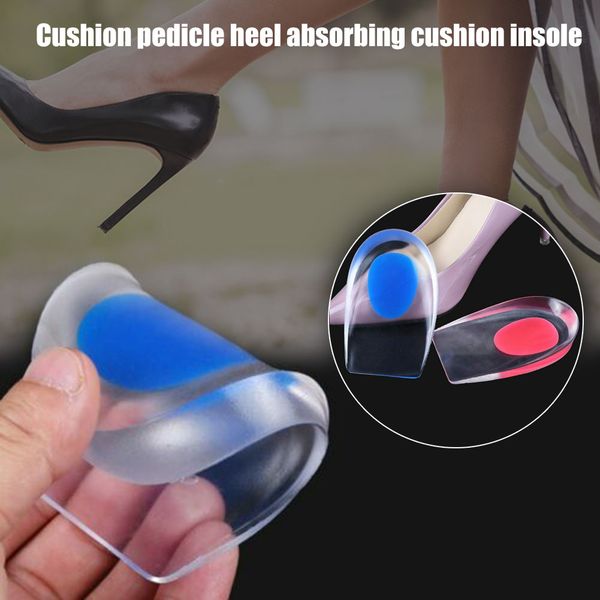 

1 pair gel heel cups plantar fasciitis inserts silicone heel cup pads for bone spurs pain relief can csv