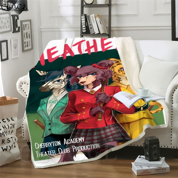

cloocl anime beastars animal 3d print street style air conditioning blanket sofa teens bedding throw blankets plush quilt