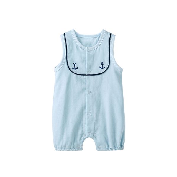 PureBorgor Born Baby Romper Cotton Sailor Одежда Летний отдых для девочек Мальчики Комбинезон 210816