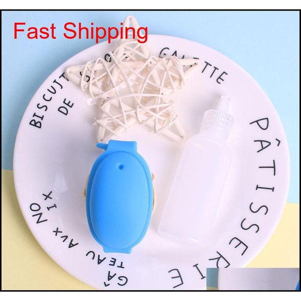 

no-wash hand sanitizer alcohol gel dispenser bottle +sile wrist bracelet set portable bangle for hand wash jllybg dh_garden, Silver