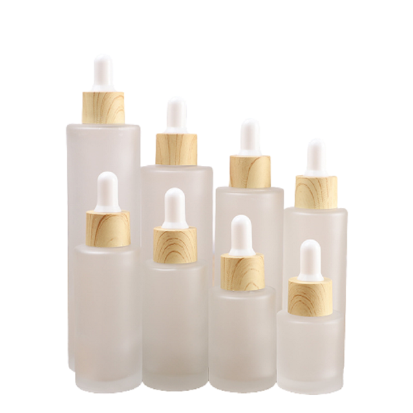

storage bottles & jars glass dropper bottle 60ml 80ml 100m plastic lid empty frosted packaging container cosmetic essential oil 10pcs/lot