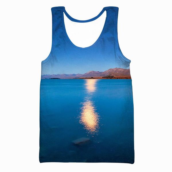 

men' tank 2021 summer pink 3d printing pattern vest fashion loose casual sleeveless hip hop o-neck -7xl, White;black