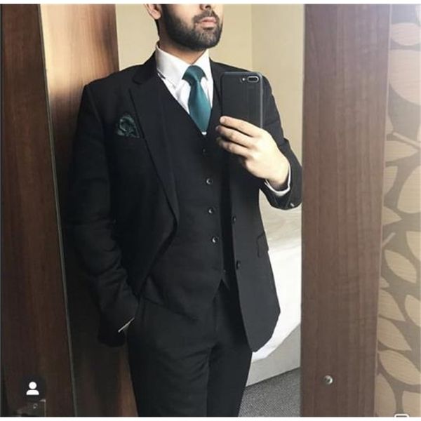 

men's suits & blazers custom-made teapot peaked lapel men's suits fine fit bridegroom tuxedo man wedding 3 parts two buttons nbma, White;black