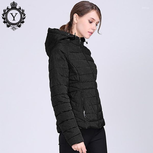 

women's down & parkas coutudi 2021 spring jackets and coats cotton padded quilted jacket brand clothing mujer1, Black