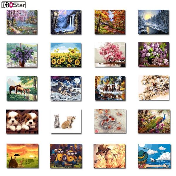 

paintings diy framed painting by numbers oil paint po wall art digital pictures decor for home decoration