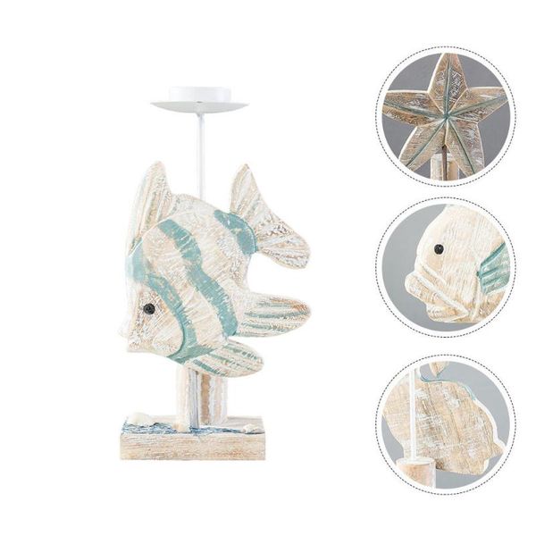 

novelty items 1pc wooden unique deskadornment home decorative candle stand random style