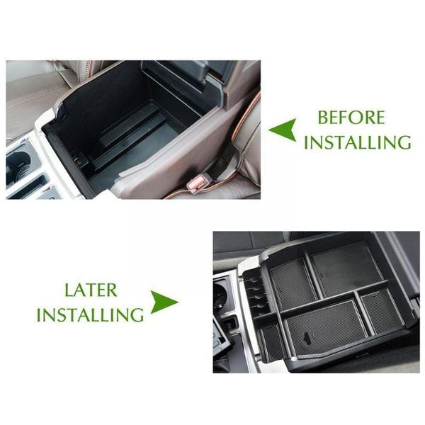 

car organizer armrest box storage accessories for f150 all 2021 model f-150 w3o0