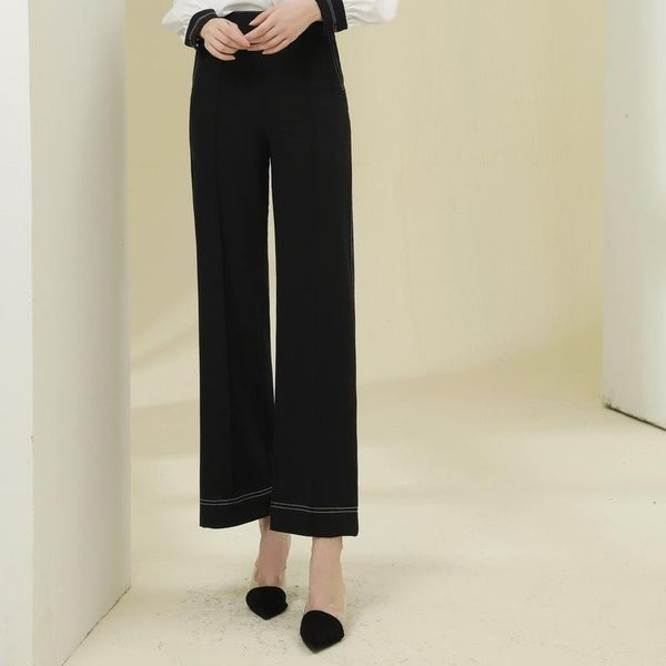 

women's pants & capris black suit casual nine minutes of, Black;white