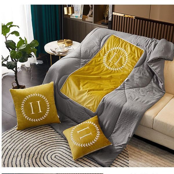 

home decor designer blankets luxury cushion throw quilts winter pillows blanket shawl brand letter embroidery comfortable quilt covers