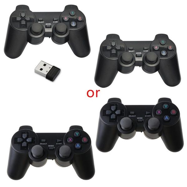 

usb wireless double handle game controller joystick vibration gamepad for pc t5ee