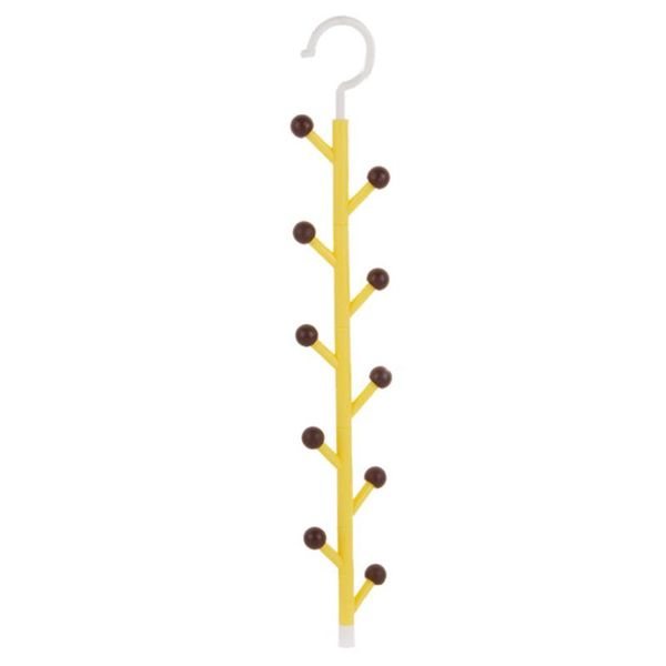 

hangers & racks rotating hook belts scarf hats necktie organizer for closet wardrobe (yellow)