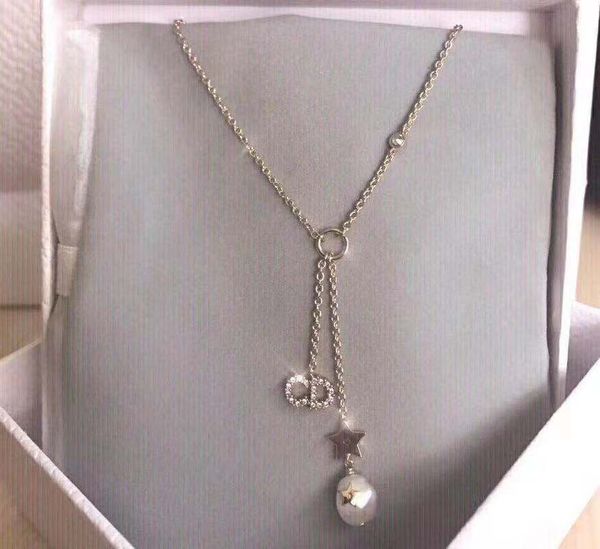 

special offer 70% off luxury jewelry dijia necklace 20 model year letter star tassel clavicle chain pearl necklace with unique design, Silver
