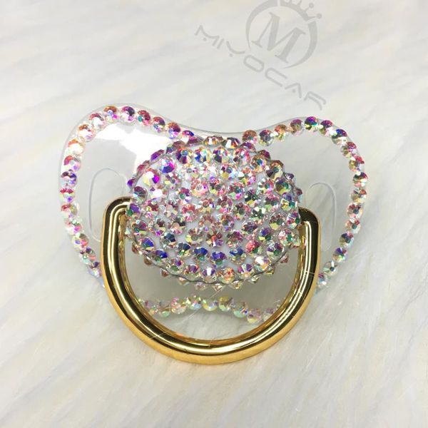 

pacifiers# miyocar handmade bling colorful rhinestone pacifier queen and king style dummy ideal gift baby showe pbc