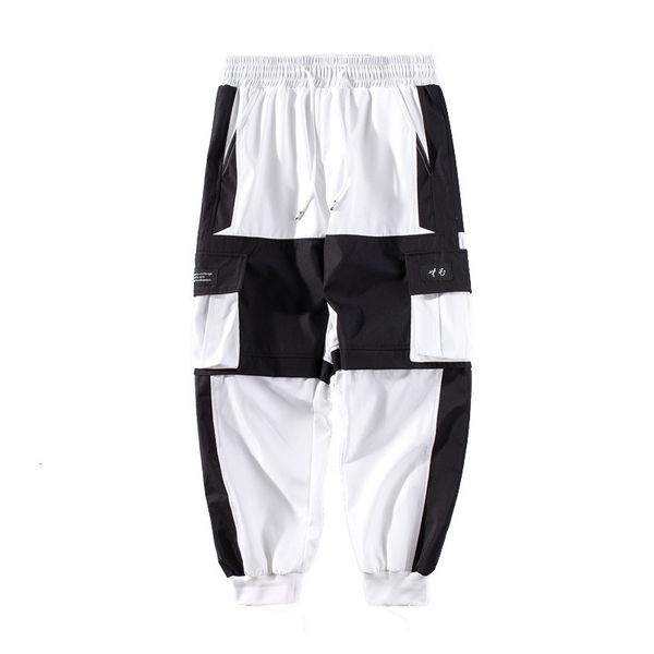 

2021 new streetwear men's multi pockets harem hip hop casual male track joggers trousers fashion harajuku men pants nwcr, Black