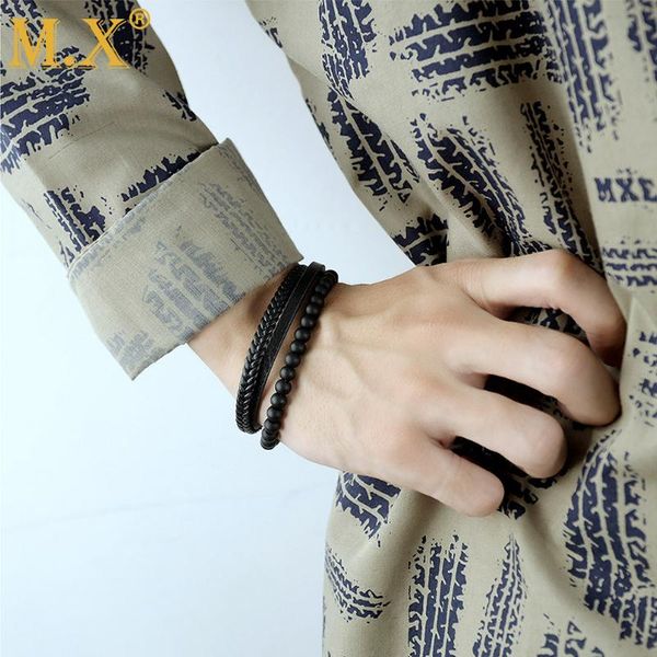 

beaded, strands bracelet, Black