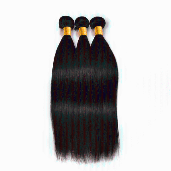 

human hair bulks malaysia remy virgin straight 3 bundles 10a 100% unprocessed, Black