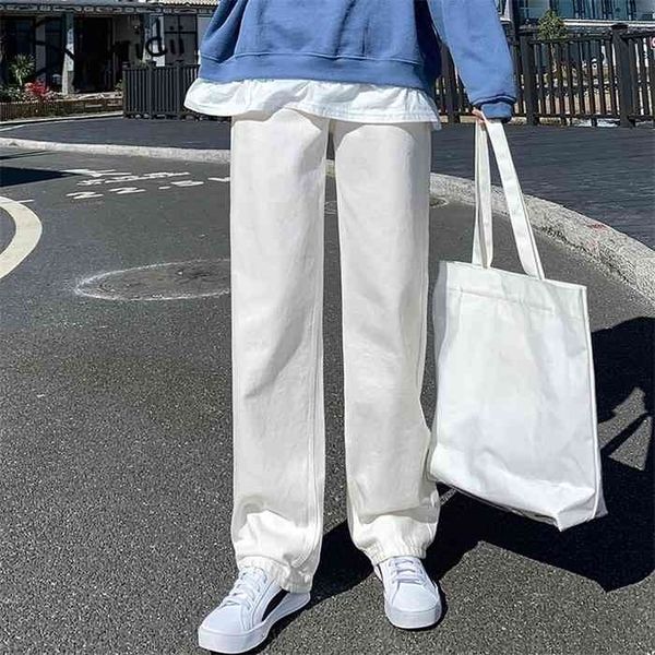 

syiwidii baggy white high waisted jeans for women plus size denim pants full length sky blue vintage streetwear trousers