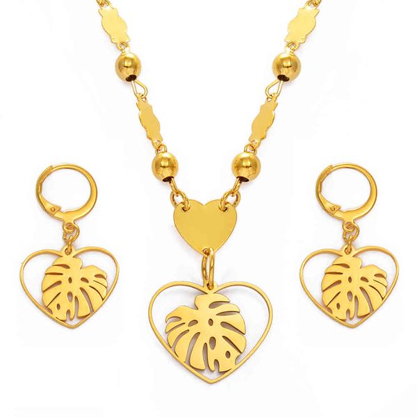 

jewelry sets anniyo hawaiian plantain leaf necklace earrings marshallese guam micronesia chuuk pohnpei party gift #152321, Black