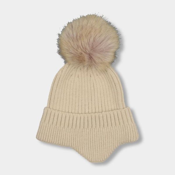 

beanies knitted hats solid orange beige hairball winter casual soft keep warm tab outdoor parent-child girls hat gorras para mujer