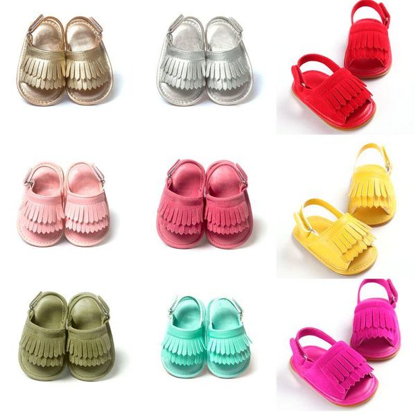 

first walkers summer style baby moccasins soft bottom fringe candy color girls toddler shoes slippers boys prewalkers