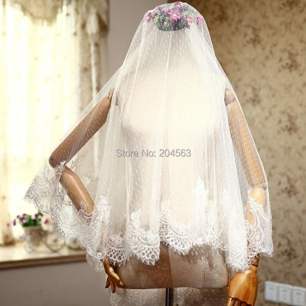 

bridal veils two-layer v lace wedding veil 4 meters long with comb, Black