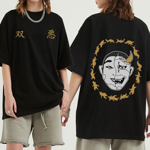 

men's t-shirts anime tokyo revengers t shirt funny mang angry brother kawata nahoya short sleeve streetwear t-shirt, White;black