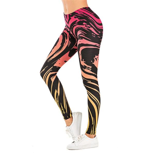 

yoga outfits woman's printing high waist stretch strethcy fitness leggings pant sport women pants#30, White;red