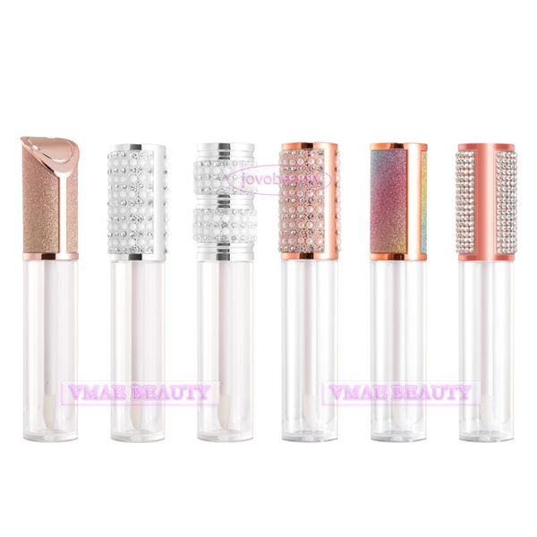 

vmae custom logo diy lip gloss plastic box containers empty colorful diamond lipgloss tube eyeliner eyelash container lip gloss split bottle