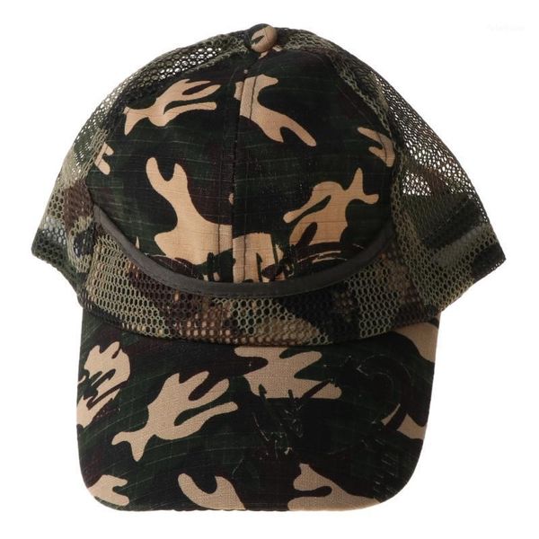 

caps & hats summer kids mesh hat boys girls camouflage baseball casual hip hop children fashion cotton flat for 3-12 y1, Yellow