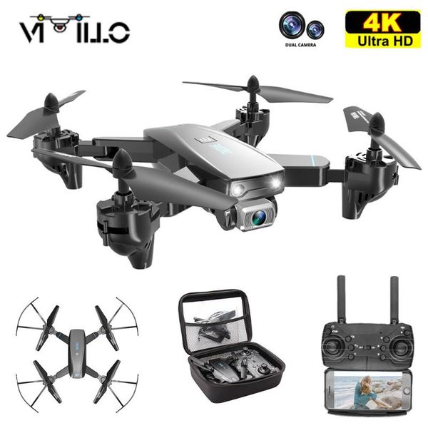 

vimillo s173 mini drone with 4k hd dual camera rc quadcopter wifi fpv profensional drones con copter toys gift vs s167 sg107