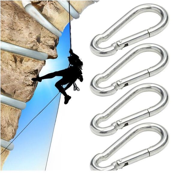 

4pcs aluminum alloy carabiner d-ring key chain clip keychain outdoor hiking mountaineering hook climbing acc jlllyi