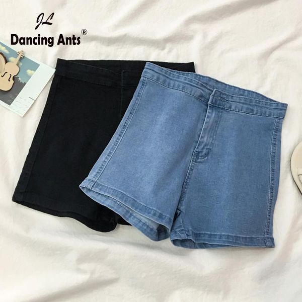 

women's jeans shorts woman skinny strech high waist maxi size denim elastic pant women, Blue