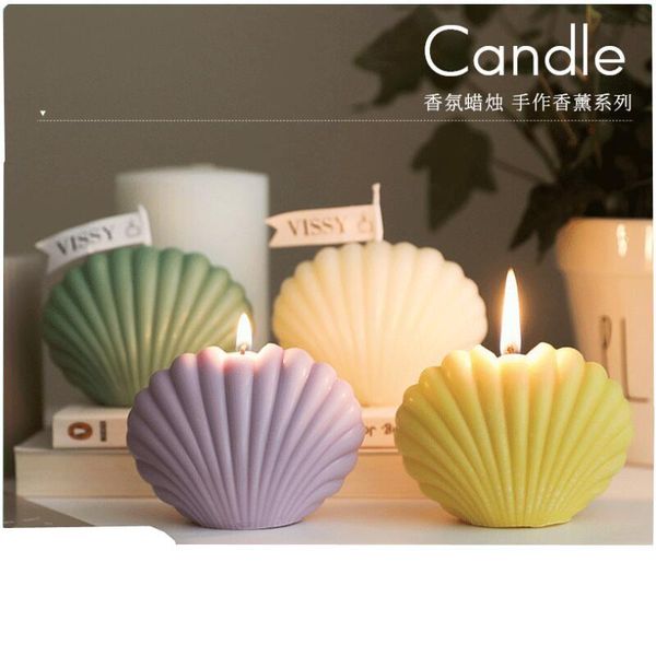 

candles 1pc shell scented candle shooting props cute home furnishings handmade
