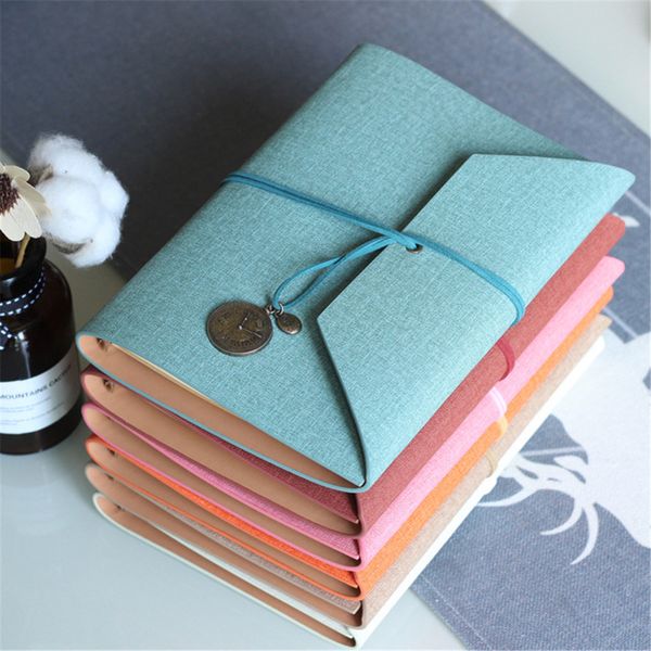 Bandaj Notepads A5 Deri Yazma Dergisi Gevşek Yaprak Dizüstü Retro İzle Iş Doldurulabilir Günlüğü Sketchbook Ofis Malzemeleri XBJK2112