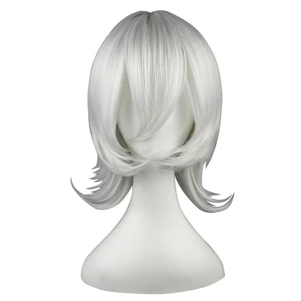 

synthetic wigs hairjoy hair d.gray-man allen walker silver white cosplay wig, Black