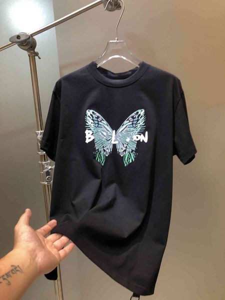

21 summer fashion eagle butterfly print short sleeve crew neck relaxed, White;black