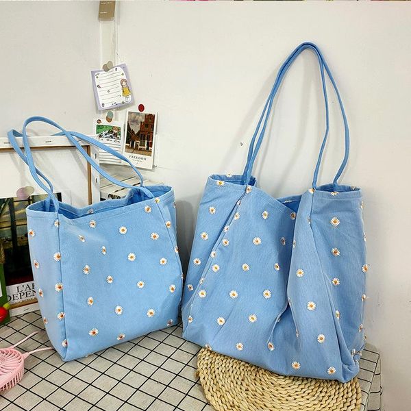 

evening bags large capacity shopping bag canvas tote student class girls computer shoulder handbag beach