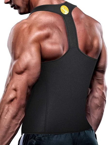 

yoga outfits workout vest slimming corset shapewear gym men muscle sleeveless shirt tank neoprene sauna sweat vests, White;red