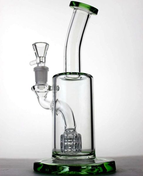 Óleo Dab Rigs Glass Bong Hookahs Double Recycler Honeycomb PERC 26mm articulação de vidro muito grosso