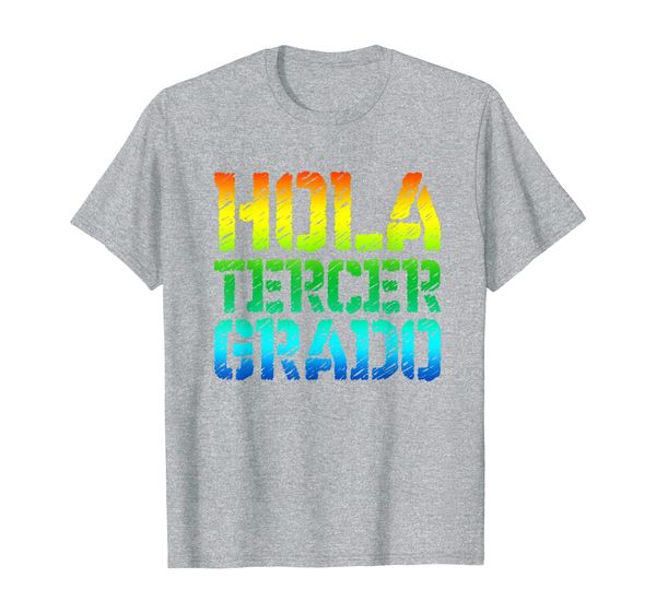 

spanish hello third grade t-shirt, White;black
