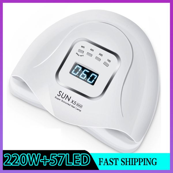 

sun x5 max 220w powerful 57led new portable usb charging manicure quick dry professional nail gel dryer lamp